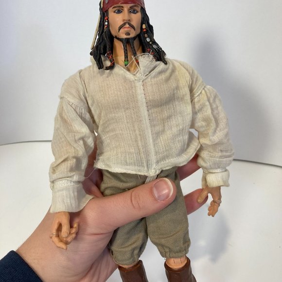 Disney Vintage Captain Jack Sparrow Figure Pirates of the Caribbean Zizzle 12'' - Picture 4 of 10